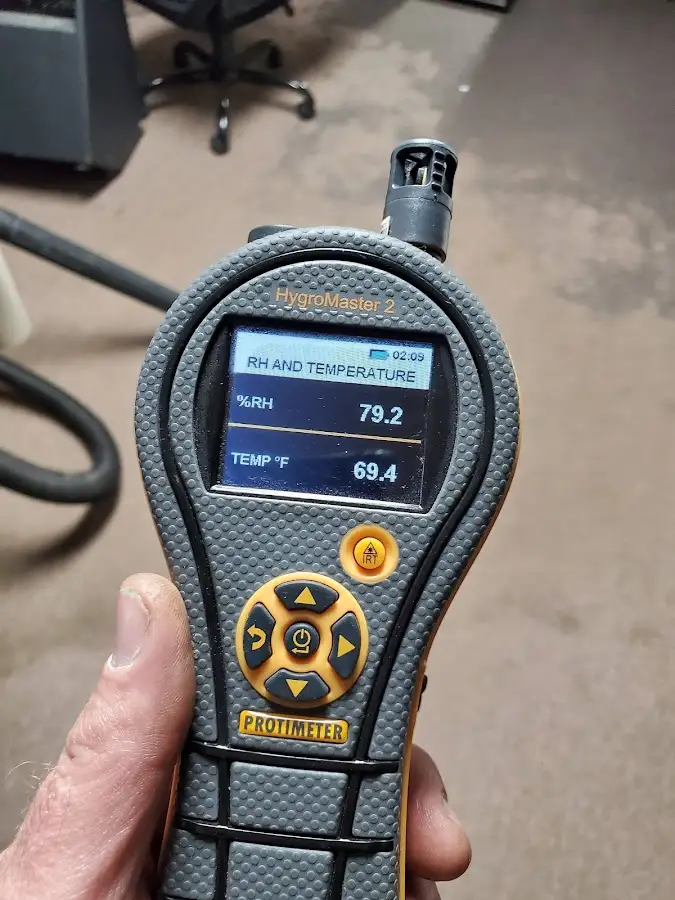 Moisture meter humidity assessment for Fire & Smoke Damage Restoration in Kent